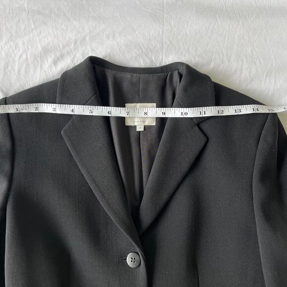 Vintage 80s Armani Collezioni Black 100% Virgin Wool Tailored Blazer - Size 2 - Picture 6 of 9